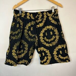 China Market Smiley Shorts Floral Smiley Face Large